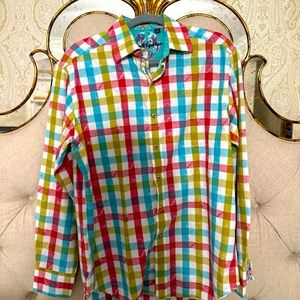 Robert Graham long sleeve polo men’s size M